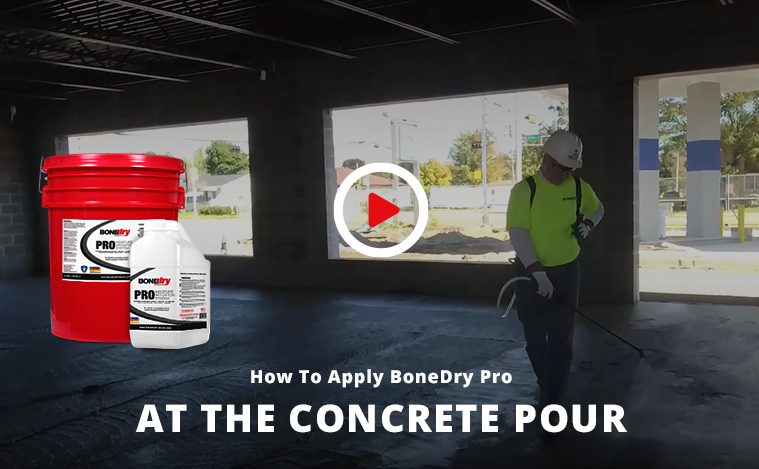 Applying Pro Sealer at the pour