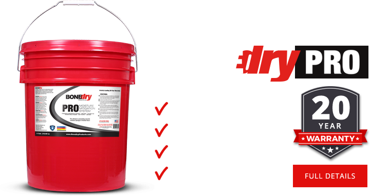 Check out our commercial-grade concrete moisture mitigation package Bone Dry Commercial